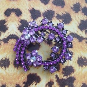 Purple Floral Brooch